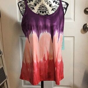 Women's sleeveless tie dye tank by Ideology size Small soft & sexy Strappy